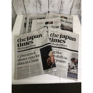 英字新聞　the japan times　New York times etc(ラッピング/包装)