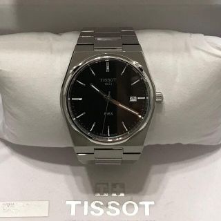 ティソ(TISSOT)の【美品】TISSOT PRX クォーツ ブラック文字盤(腕時計(アナログ))