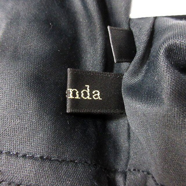rienda(リエンダ)のリエンダ rienda フレアスカート ニット ミニ アンゴラ混 F 黒 レディースのスカート(ミニスカート)の商品写真