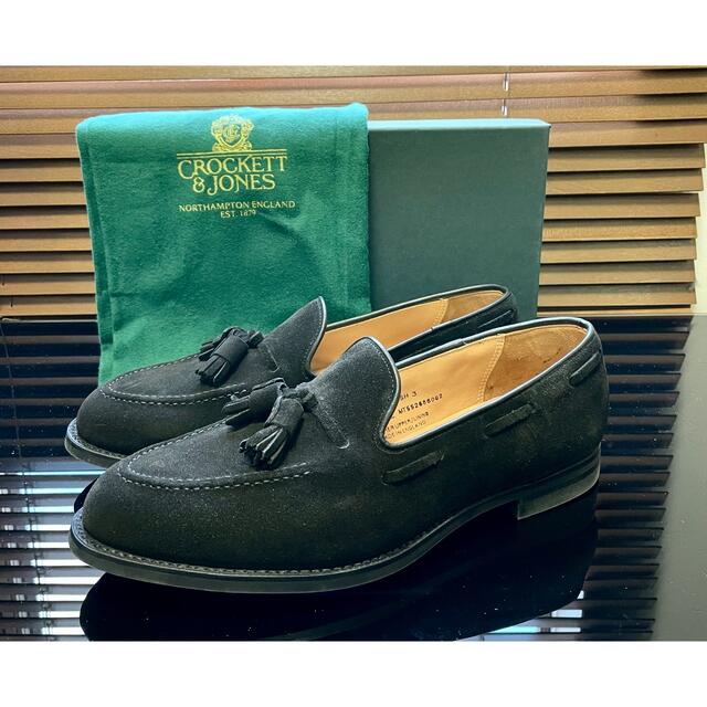 CROCKETT&JONES CAVENDISH 3 スエードタッセルBK