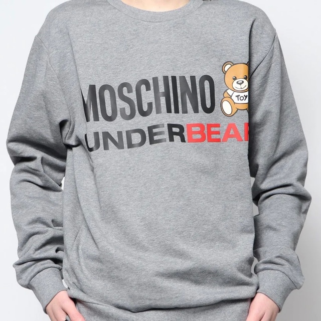 グレーMOSCHINO スウェット トレーナー XL グレー Tシャツモスキーノ