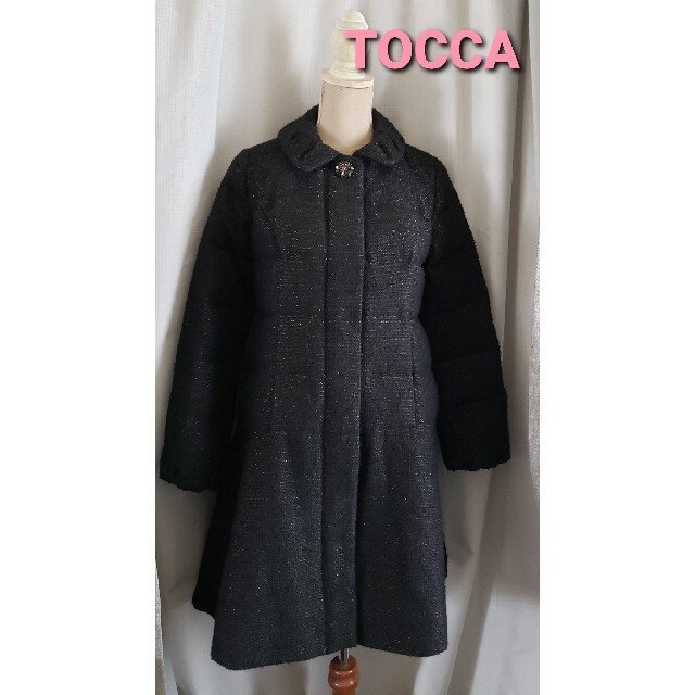 【おしゃれ】 TOCCA - 《SALE》大変美品　TOCCA 可愛い 黒のロングコート ダウンコート