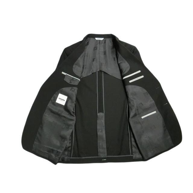 【新品タグ付】renoma PARIS スーツ上下 艶感 高級 黒 102BB6