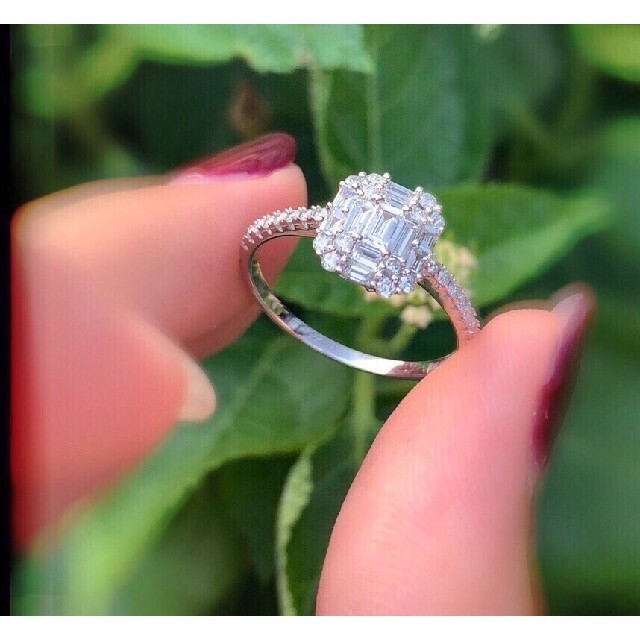 送関込 ダイヤモンド×パール リング Pt900 10.5mm 0.26ct 5.9g