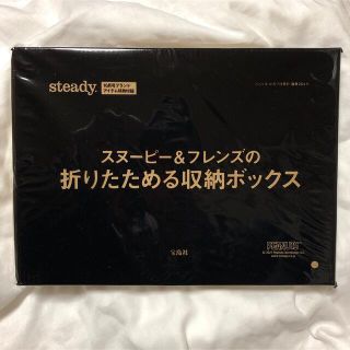 スヌーピー(SNOOPY)のsteady. 10月号付録　スヌーピー&フレンズの折りたためる収納ボックス(ケース/ボックス)