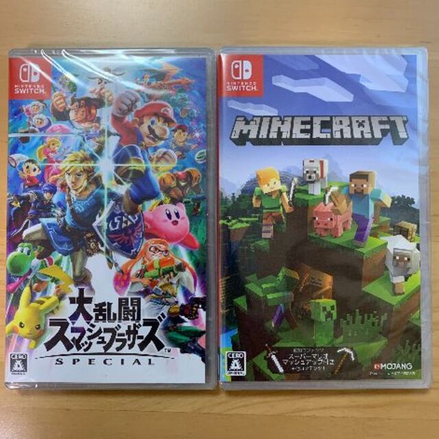大乱闘スマッシュブラザーズ&マイクラ2個セット 新品未開封 大乱闘スマッシュブラザーズ マインクラフト 2本