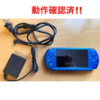 プレイステーションポータブル(PlayStation Portable)の動作確認済　PSP 3000 充電器付き　4GB(携帯用ゲーム機本体)