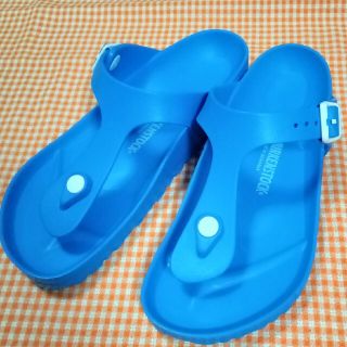 ビルケンシュトック(BIRKENSTOCK)のBIRKENSTOCK ギゼEVA 1003519 スキューバブルー 38(サンダル)