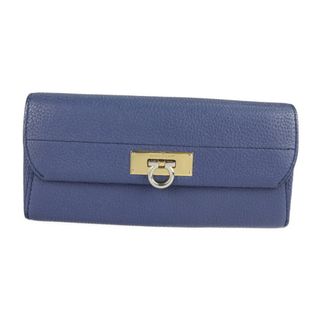サルヴァトーレフェラガモ 長財布 財布(レディース)(ブルー・ネイビー