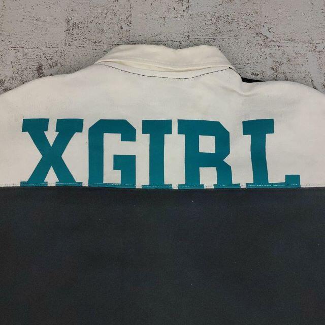X-girl(エックスガール)のX-girl　エックスガール　バックロゴシャツワンピース レディースのワンピース(ひざ丈ワンピース)の商品写真