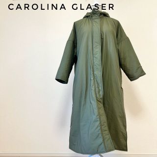 カロリナグレイサー(CAROLINA GLASER)の年始セール✨美品★カロリナグレイザー★中綿ロングコート　カーキ色(ロングコート)