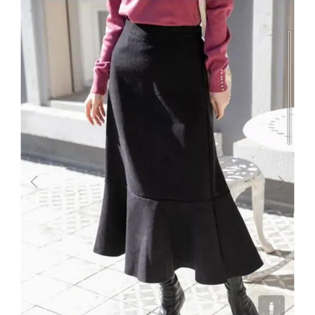 fifth(フィフス)の新品　リブレスコーデュロイフレアヘムスカート レディースのスカート(ロングスカート)の商品写真