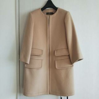 極美品♥エムフィル♥Mfil♥ウィーゼル♥ロングコート♥アンゴラ♥ブラック♥黒