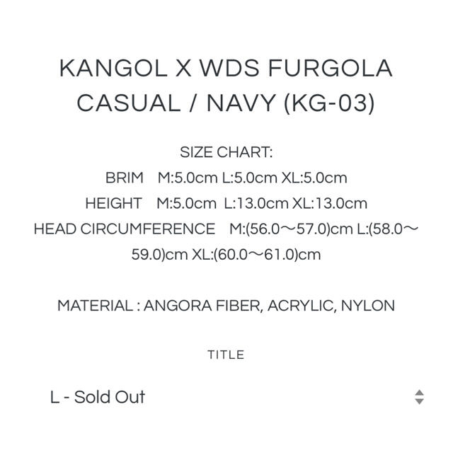 KANGOL(カンゴール)のKANGOL X WDS FURGOLA CASUAL / NAVY  ハット メンズの帽子(ハット)の商品写真