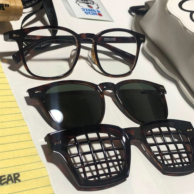 JINS(ジンズ)のJINS＆SUN×VERDY サコッシュ　ポーチ　べっ甲　ブラウン　サングラス メンズのファッション小物(サングラス/メガネ)の商品写真