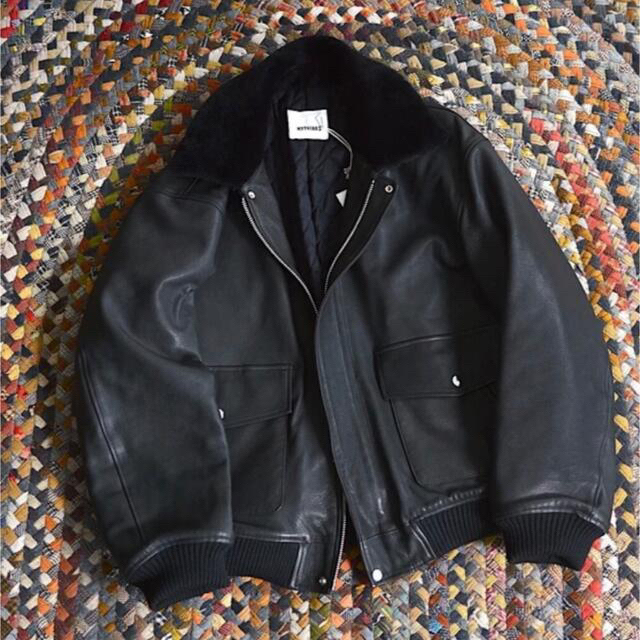 【傑作】mythinks my bomber leather jacket L