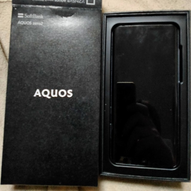 有SIMロック解除可SHARP AQUOS zero2 アストロブラック　ジャンク品