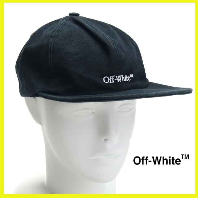 OFF-WHITE(オフホワイト)の【新品】オフホワイト Off-White メンズ キャップ 帽子 黒 ロゴ メンズの帽子(キャップ)の商品写真