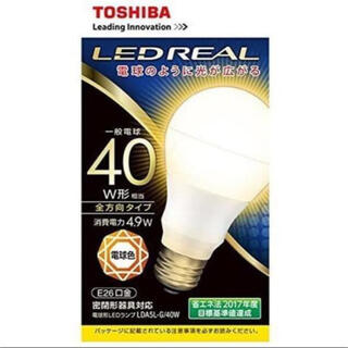 トウシバ(東芝)の東芝LED電球LEDREALイーコア一般電球形全方向タイプ40W形相当E26口金(蛍光灯/電球)