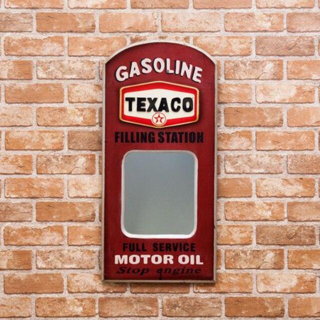 テキサコ ガソリン アメリカン パブミラー ガレージミラー 壁掛け 鏡 壁掛けミラー