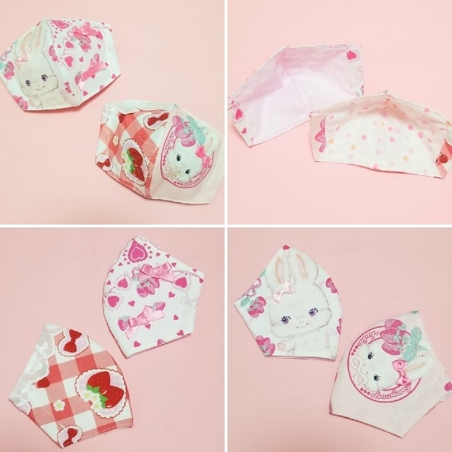 新発売の ハンドメイド ゆめかわ ウサギ 女の子インナーマスク 猫