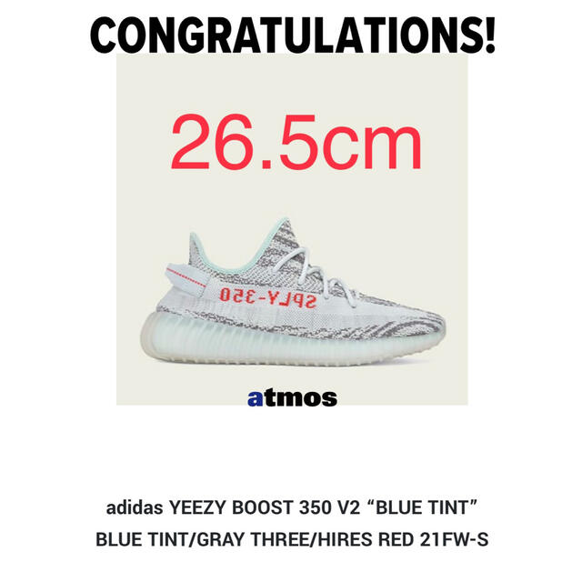 adidas(アディダス)のadidas YEEZY Boost 350 V2 BLUE TINT メンズの靴/シューズ(スニーカー)の商品写真