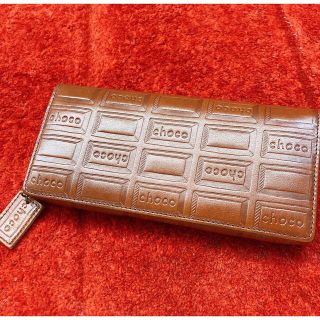 フェリシモ(FELISSIMO)の美品　フェリシモ　幸福のチョコレート　本革チョコ柄のバイヤー長財布(財布)