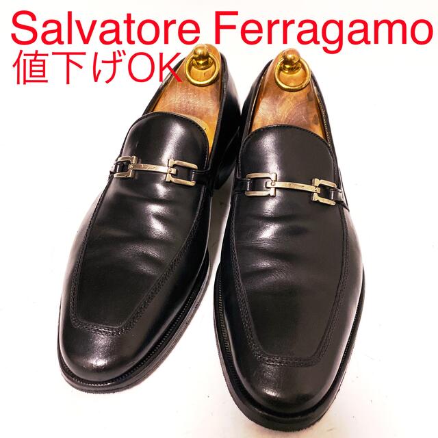 メンズ784.Salvatore Ferragamoビットローファー 8.5 2E