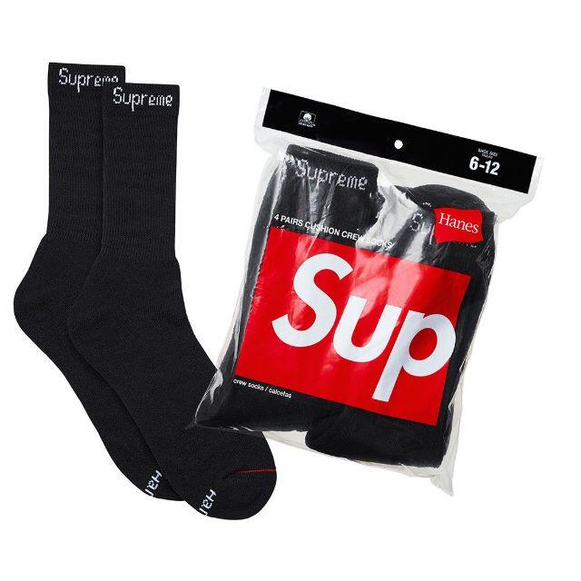 Supreme(シュプリーム)のSUPREME Hanes Crew Socks 4足セット 新品 メンズのレッグウェア(ソックス)の商品写真