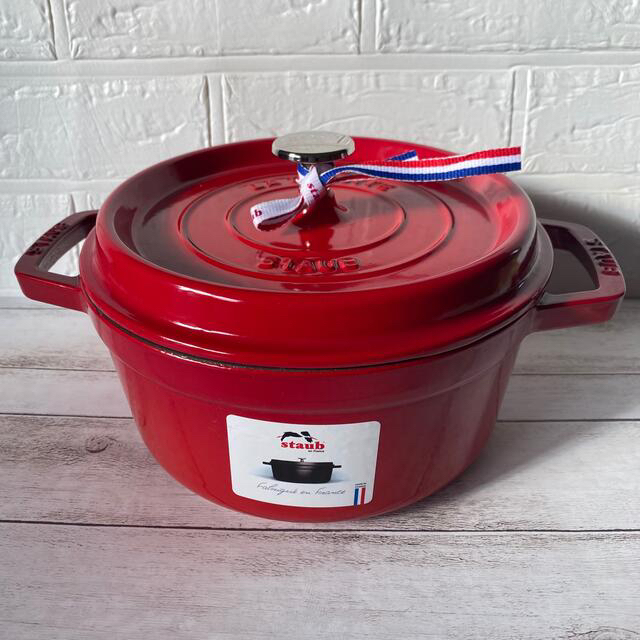 STAUB - ストウブ ラウンド 22cm チェリー シリアルナンバー ショップ ...