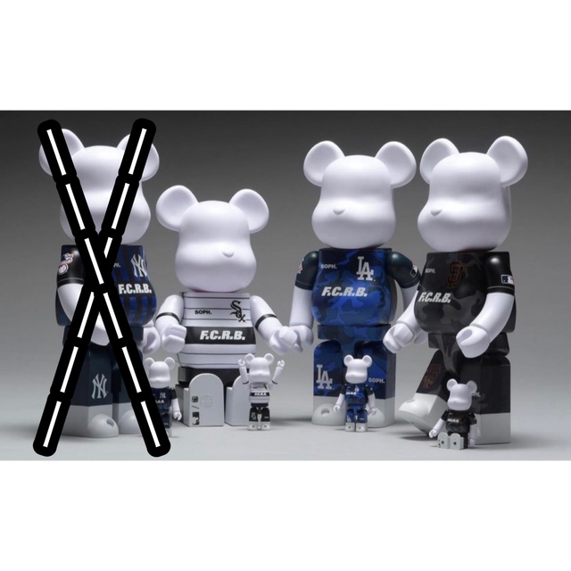 BE@RBRICK F.C.R.B. × MLB 100％ & 400％ 3種