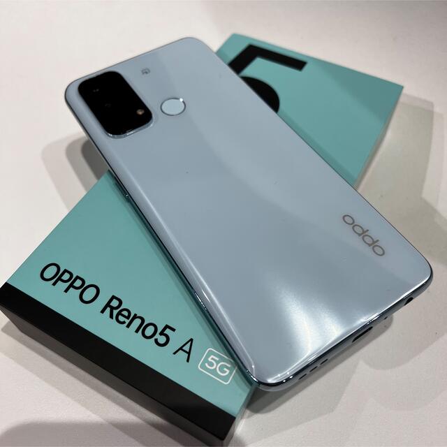 「OPPO RENO5 A SIMフリー アイスブルー」