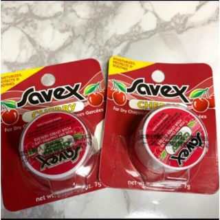 サベックス(Savex)のサベックス SAVEX  リップクリーム ジャー 7g    チェリー　2個　 (リップケア/リップクリーム)