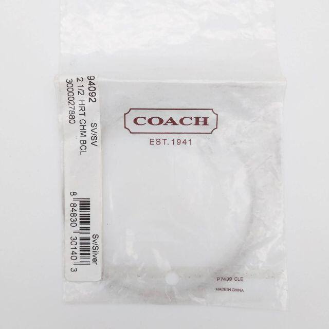 COACH(コーチ)のコーチ バングル シルバー silver ハート チャーム ブレスレット レディースのアクセサリー(ブレスレット/バングル)の商品写真