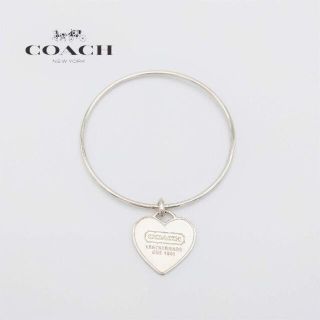 コーチ(COACH)のコーチ バングル シルバー silver ハート チャーム ブレスレット(ブレスレット/バングル)