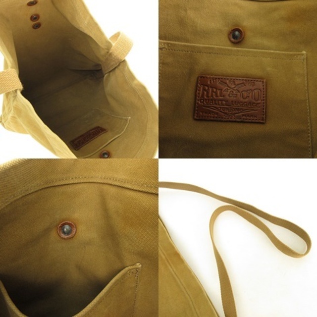 RRL(ダブルアールエル)のダブルアールエル RRLトートバッグ 厚手キャンバス イーグル ブラウン メンズのバッグ(トートバッグ)の商品写真