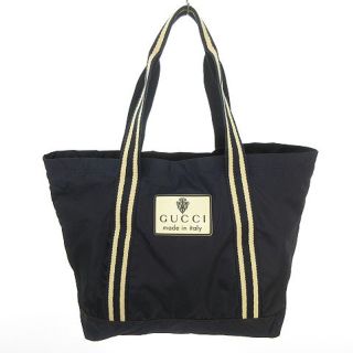 グッチ(Gucci)のグッチ GUCCI トートバッグ ナイロン クレストラバーパッチ 紺(トートバッグ)