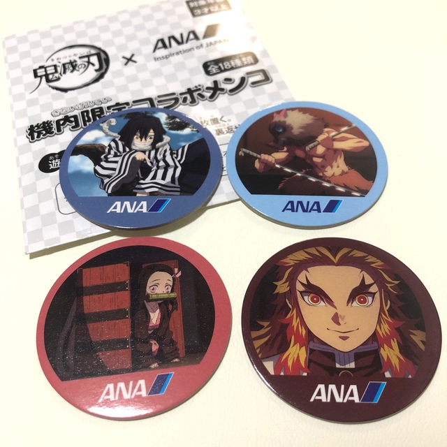 ANA(全日本空輸)(エーエヌエー(ゼンニッポンクウユ))のANA ×鬼滅の刃　機内限定コラボメンコ　 エンタメ/ホビーのアニメグッズ(その他)の商品写真