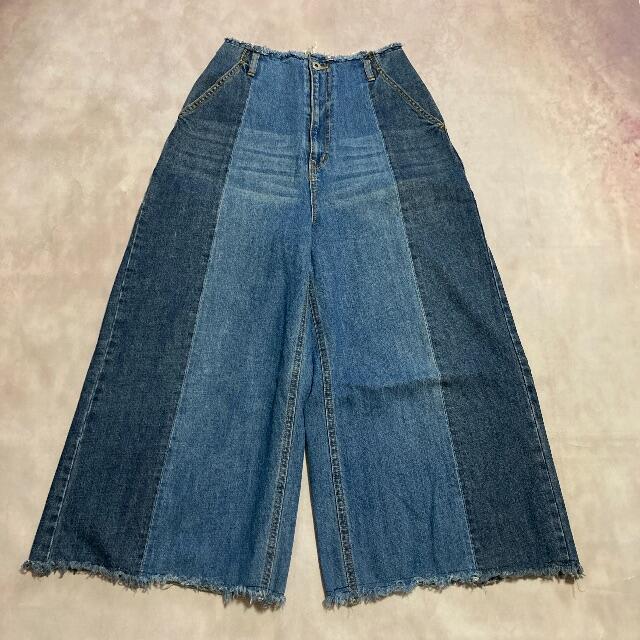 SLOBE IENA LE DENIM  デニムカットオフワイドパンツ