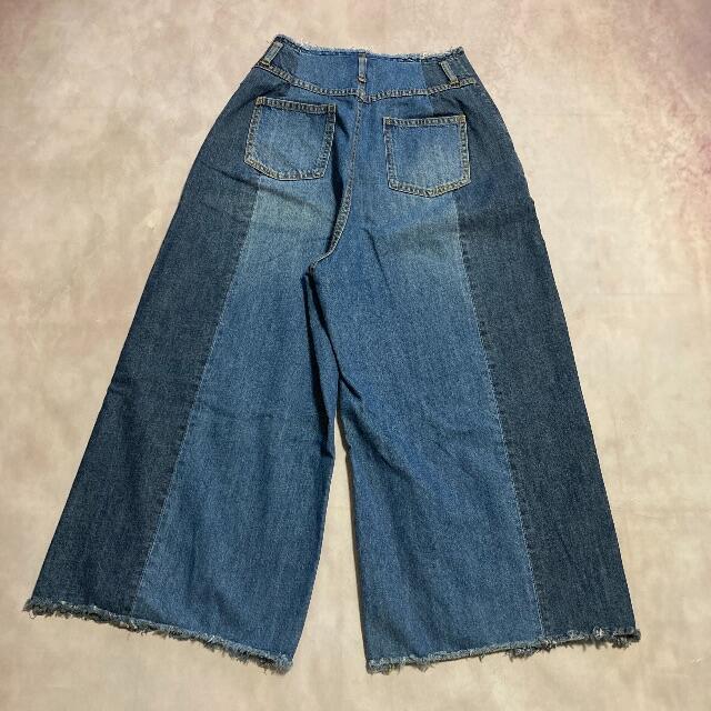 SLOBE IENA LE DENIM  デニムカットオフワイドパンツ