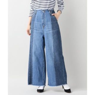 SLOBE IENA LE DENIM  デニムカットオフワイドパンツ