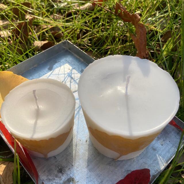 🆕銀杏soy candle 2021年12月（大） ハンドメイドのインテリア/家具(アロマ/キャンドル)の商品写真