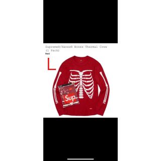 シュプリーム(Supreme)のSupreme Hanes Bones Thermal Crew Lサイズ(Tシャツ/カットソー(七分/長袖))