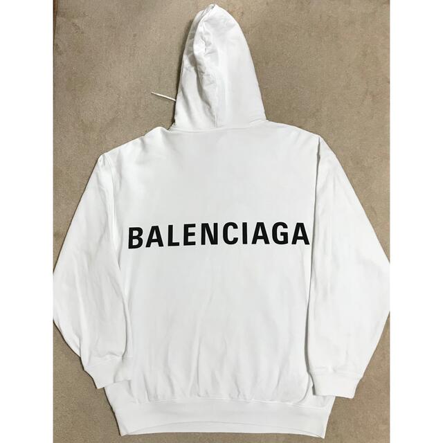 【大人気！入手困難！】BALENCIAGA　バックプリントロゴ　パーカー