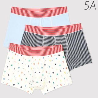 プチバトー(PETIT BATEAU)の新品未使用  プチバトー  トランクス  3枚組  5ans(下着)