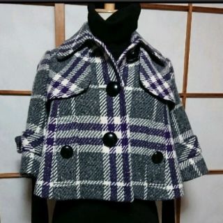 バーバリーブルーレーベル(BURBERRY BLUE LABEL)の値下【美品★バーバリー】チェックウールコート(その他)