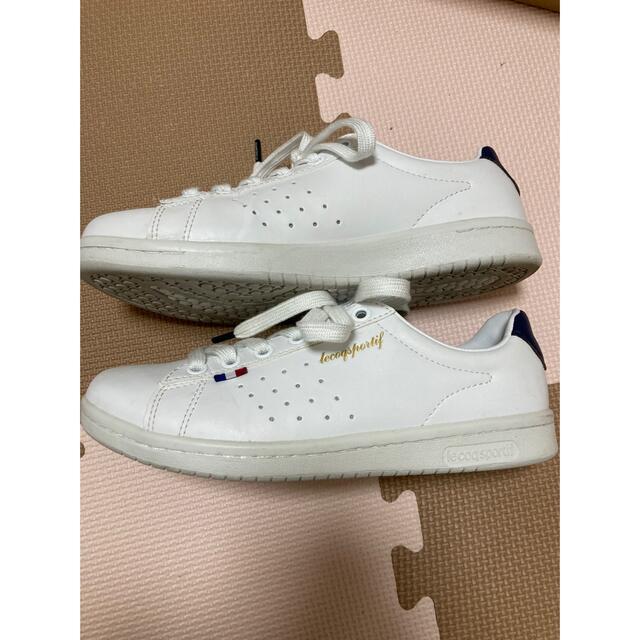 le coq sportif(ルコックスポルティフ)のルコック スポルティフ スニーカー 23.0cm 白　ネイビー レディースの靴/シューズ(スニーカー)の商品写真