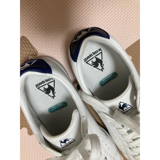 le coq sportif(ルコックスポルティフ)のルコック スポルティフ スニーカー 23.0cm 白　ネイビー レディースの靴/シューズ(スニーカー)の商品写真