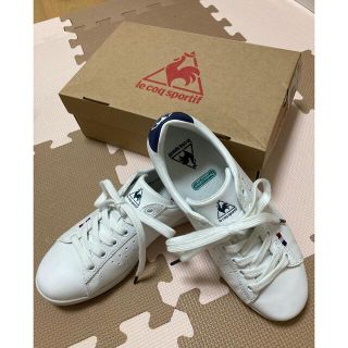 ルコックスポルティフ(le coq sportif)のルコック スポルティフ スニーカー 23.0cm 白　ネイビー(スニーカー)