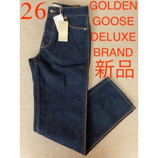 ゴールデングース(GOLDEN GOOSE)の新品 ゴールデングース ルーズフィット ストレート デニム レザー パイピング(デニム/ジーンズ)